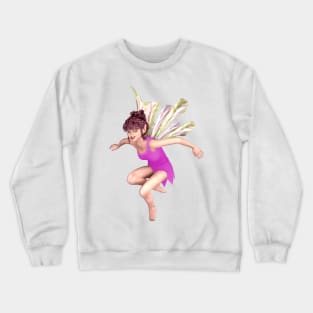 Let's Play elf fairy faerie flying through air dragon wings Crewneck Sweatshirt